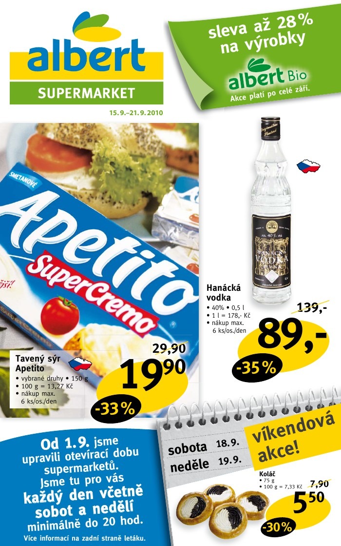 leták Albert strana 1 leták Albert strana 1