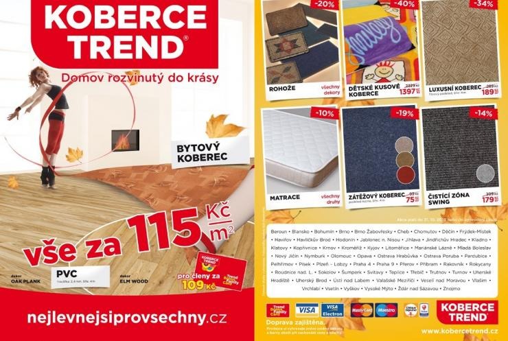 leták Koberce Trend aktuální leták strana 1 leták Koberce Trend aktuální leták strana 1