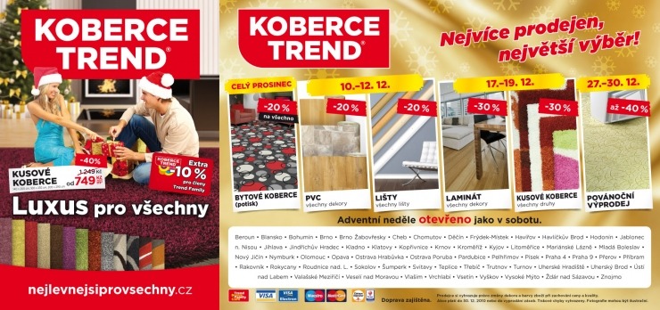 leták Trend koberce akční leták strana 1 leták Trend koberce akční leták strana 1