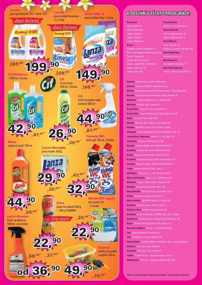 leták Jasmín drogerie strana 1 leták Jasmín drogerie strana 1