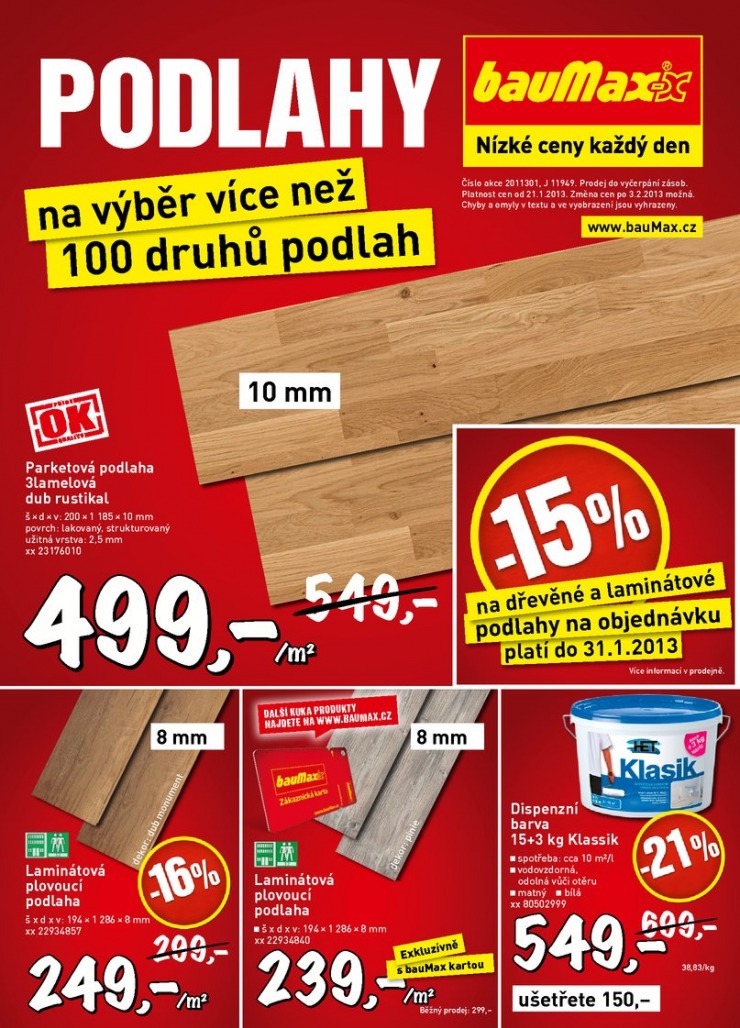 leták Baumax Aktuální měsíční leták od 21.1.2013 strana 1 leták Baumax Aktuální měsíční leták od 21.1.2013 strana 1