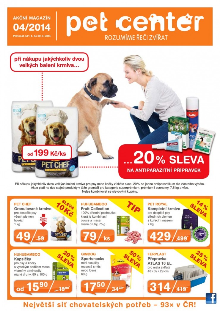 leták Pet Center Akční leták od 1.4.2014 strana 1 leták Pet Center Akční leták od 1.4.2014 strana 1