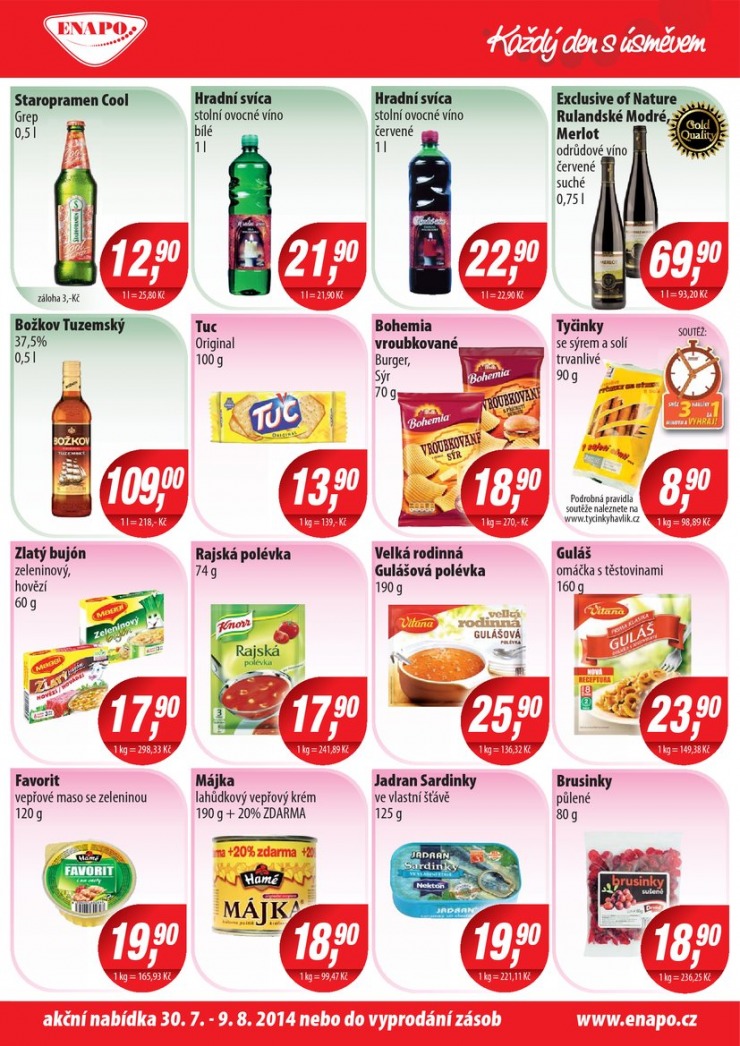 leták Enapo Akční leták od 30.7.2014 strana 1 leták Enapo Akční leták od 30.7.2014 strana 1