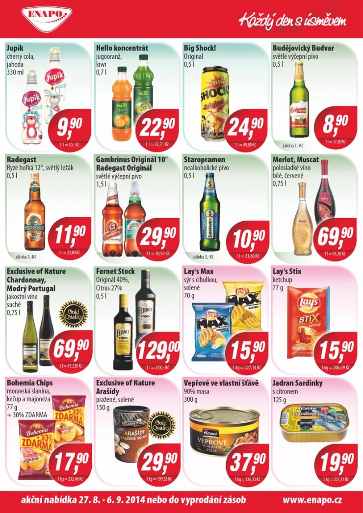 leták Enapo Akční leták od 27.8.2014 strana 1 leták Enapo Akční leták od 27.8.2014 strana 1