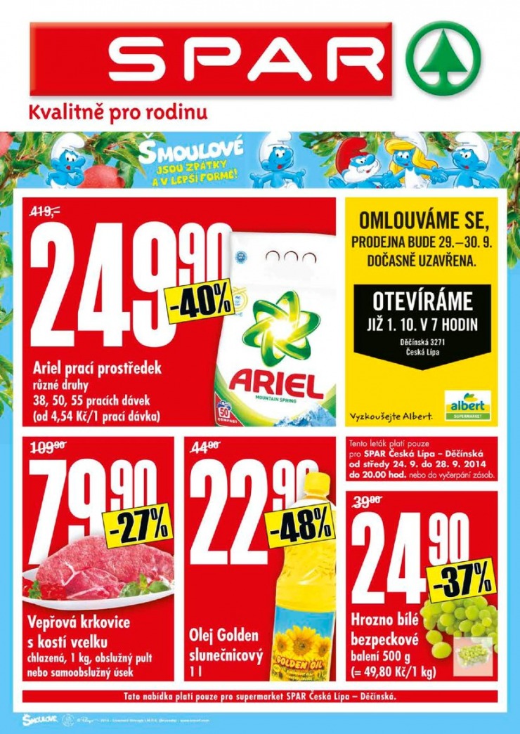 leták Interspar nabídka Spar od 24.9.2014 strana 1 leták Interspar nabídka Spar od 24.9.2014 strana 1