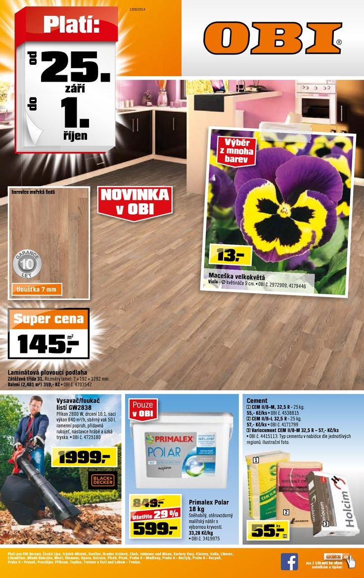 leták OBI Aktuální leták od 25.9.2014 strana 1 leták OBI Aktuální leták od 25.9.2014 strana 1
