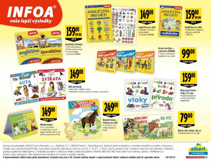 let�k Interspar katalog zna�ek Albert od 14. 1. 2015 strana 1