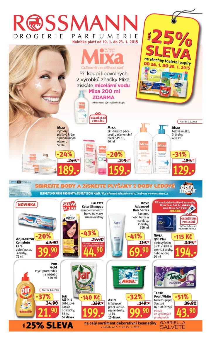 leták Rossmann Leták od 19. 1. 2015 strana 1 leták Rossmann Leták od 19. 1. 2015 strana 1