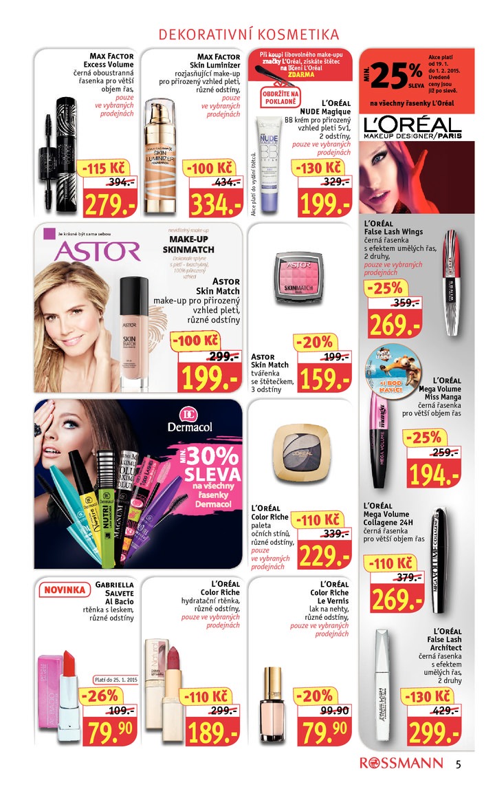 leták Rossmann Leták od 19. 1. 2015 strana 1 leták Rossmann Leták od 19. 1. 2015 strana 1