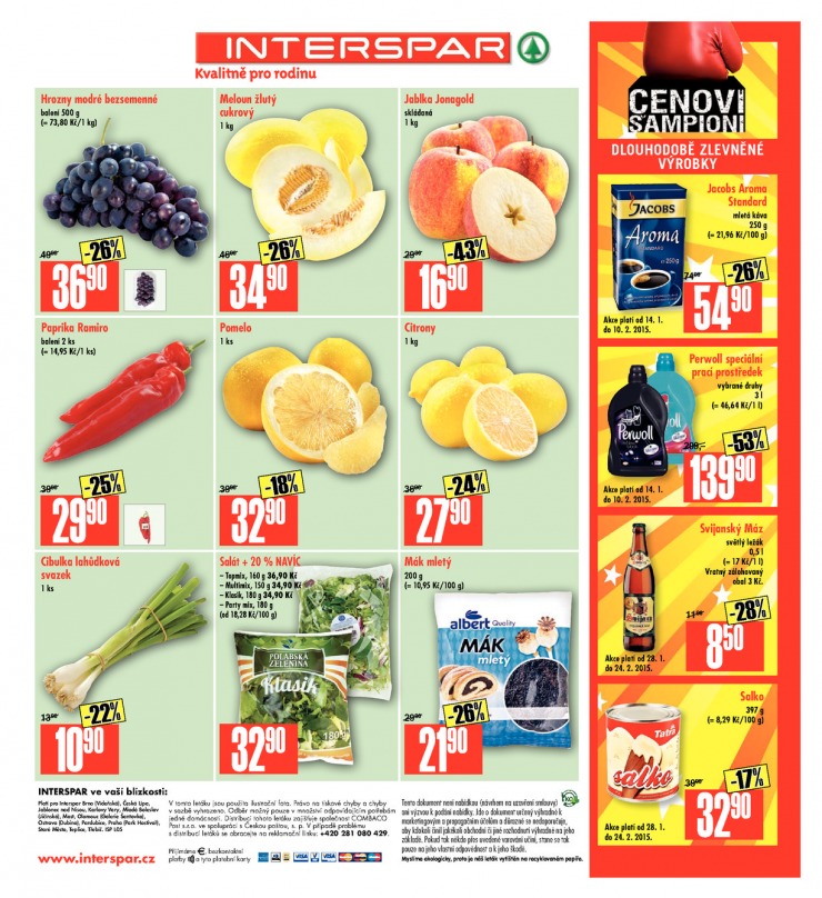 leták Interspar Akční nabídka od 28.1.2015 strana 1 leták Interspar Akční nabídka od 28.1.2015 strana 1