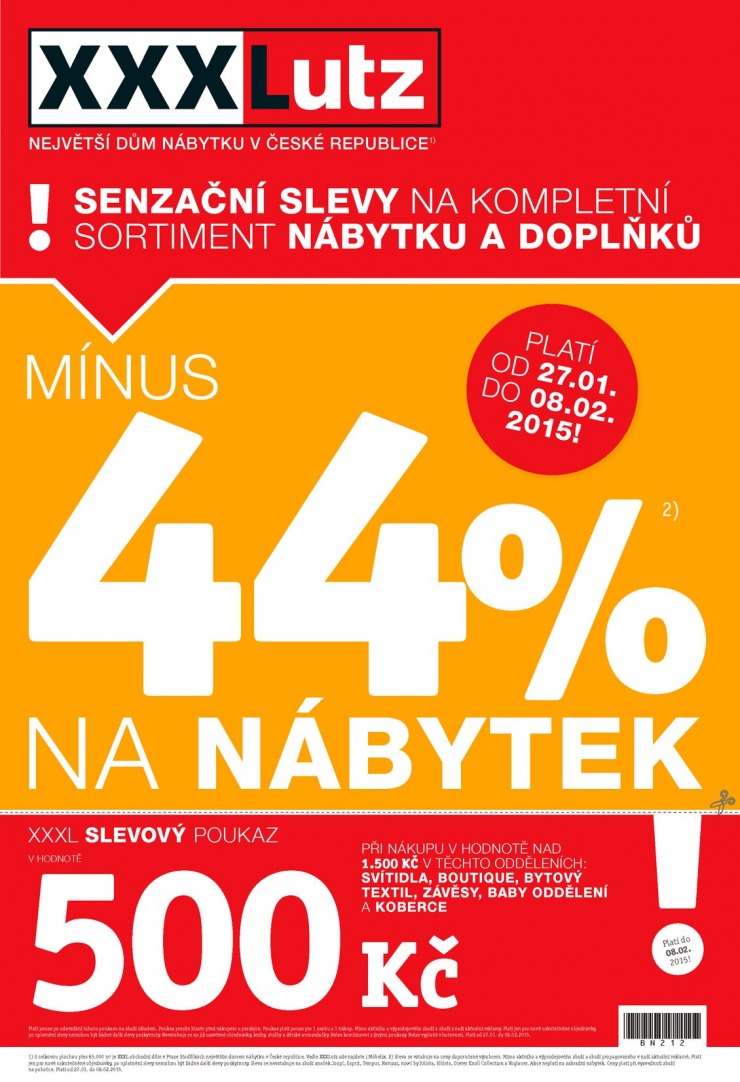 leták XXXLutz Aktuální prospekt od 27.1.2015 strana 1 leták XXXLutz Aktuální prospekt od 27.1.2015 strana 1