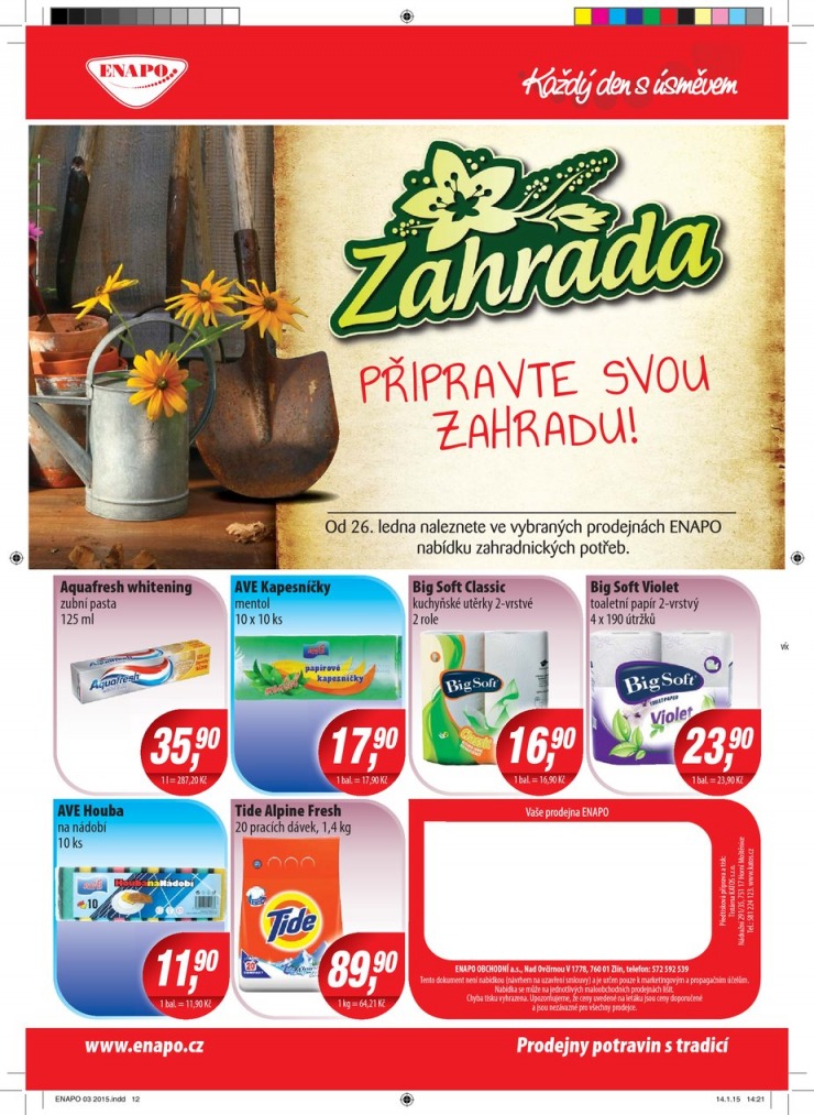 leták Enapo Akční leták od 11.2.2015 strana 1 leták Enapo Akční leták od 11.2.2015 strana 1