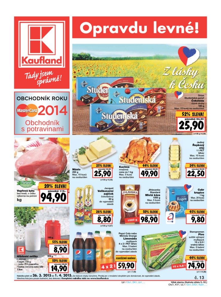 leták Kaufland Aktuální nabídka od 26.3.2015 strana 1 leták Kaufland Aktuální nabídka od 26.3.2015 strana 1