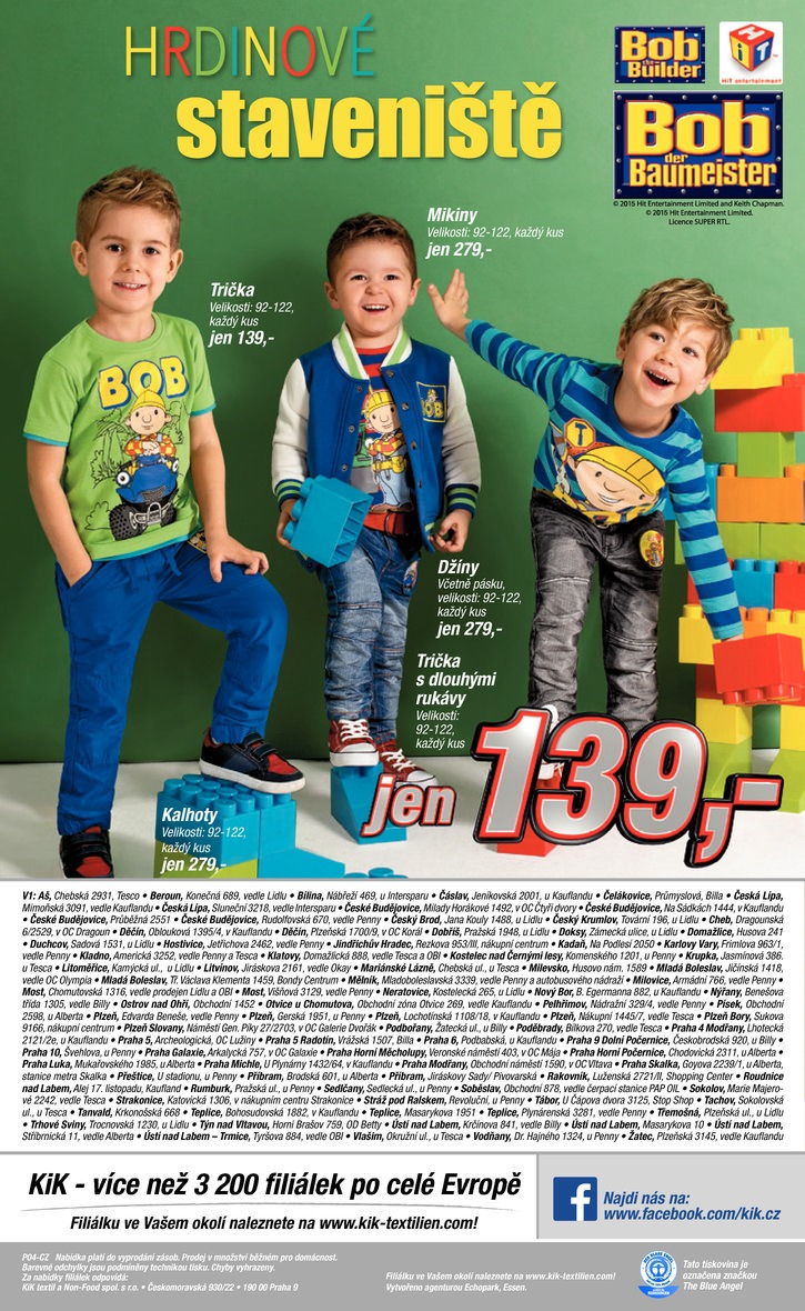 letk Kik textil Prospekt od 1.4.2015 strana 1