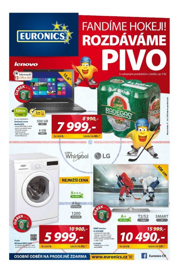 leták Euronics Aktuální leták od 15.4.2015 strana 1 leták Euronics Aktuální leták od 15.4.2015 strana 1