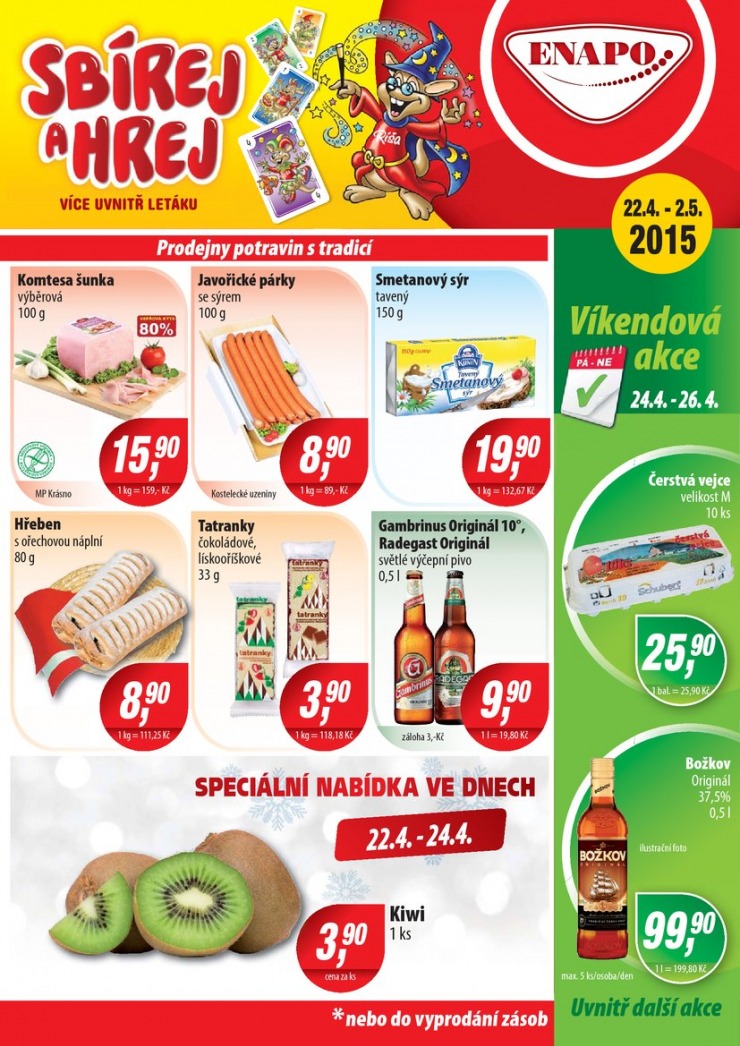 leták Enapo Akční leták od 22.4.2015 strana 1 leták Enapo Akční leták od 22.4.2015 strana 1
