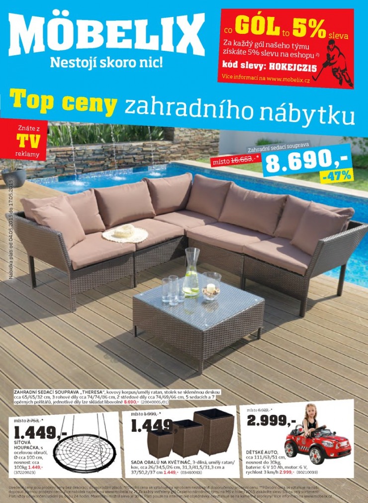leták Mobelix Aktuální prospekt od 4.5.2015 strana 1 leták Mobelix Aktuální prospekt od 4.5.2015 strana 1
