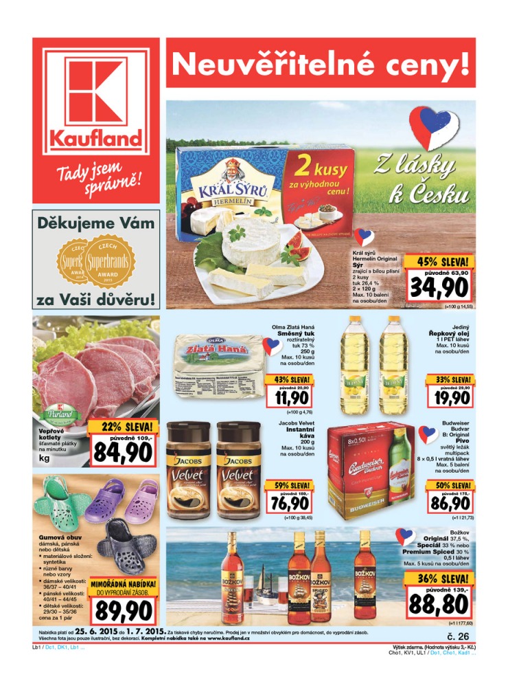 leták Kaufland Aktuální nabídka od 25.6.2015 strana 1 leták Kaufland Aktuální nabídka od 25.6.2015 strana 1