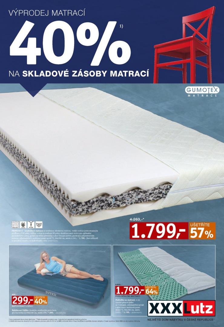 leták XXXLutz Výprodej matrací od 29.6.2015 strana 1 leták XXXLutz Výprodej matrací od 29.6.2015 strana 1