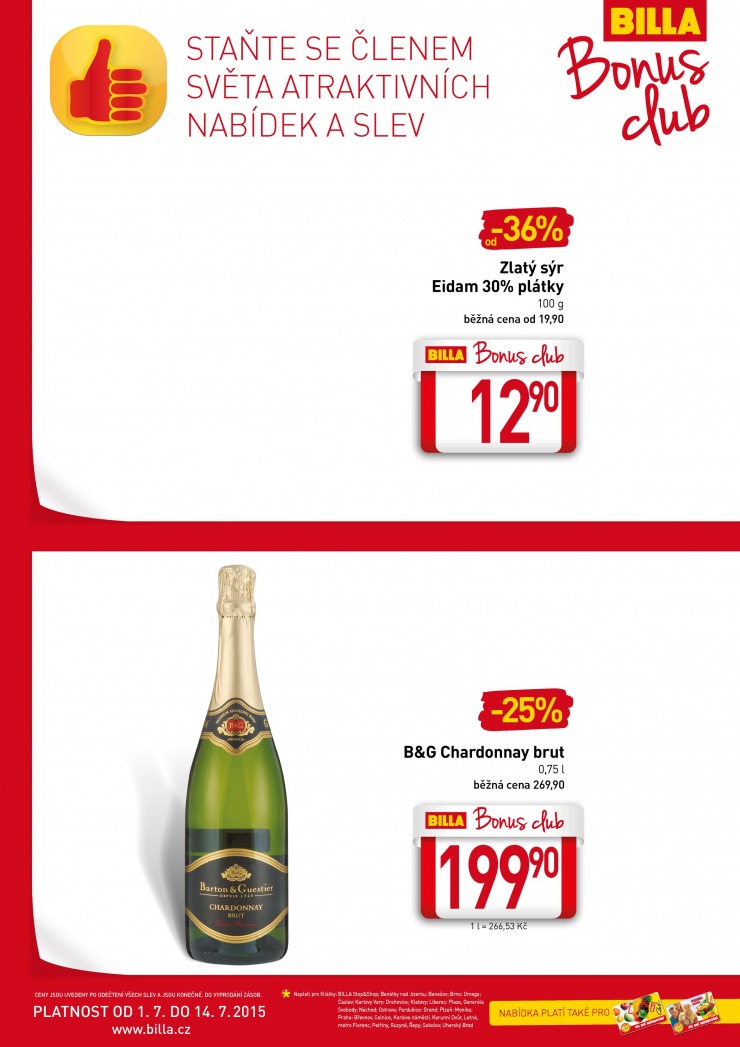 leták Billa Bonus club od 1.7.2015 strana 1 leták Billa Bonus club od 1.7.2015 strana 1