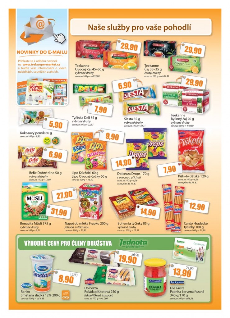 leták COOP Trefa od 29.7.2015 strana 1 leták COOP Trefa od 29.7.2015 strana 1