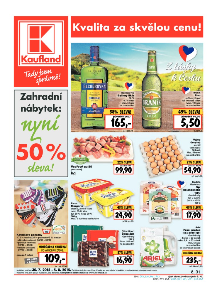 leták Kaufland Aktuální nabídka od 30.7.2015 strana 1 leták Kaufland Aktuální nabídka od 30.7.2015 strana 1